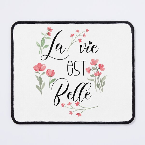 Artikelvorschau, La Vie Est Belle French Life ist ein wunderschönes hübsches rosa Blumenmuster entworfen und verkauft von BlossomSky.