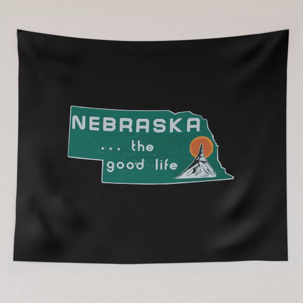 Item preview, Nebraska . . . the good life design - Nebraska silhouette - NE sign - Nebraska sticker -Nebraska shirt - Nebraksa gifts designed and sold by smooshfaceutd.