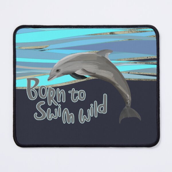 Item preview, Wild open water swimming dolphin for swimmer swim lovers. Caroline Laursen original designed and sold by Caroline Laursen.