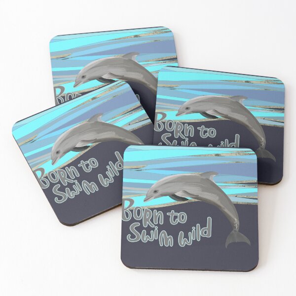 Item preview, Wild open water swimming dolphin for swimmer swim lovers. Caroline Laursen original designed and sold by Caroline Laursen.