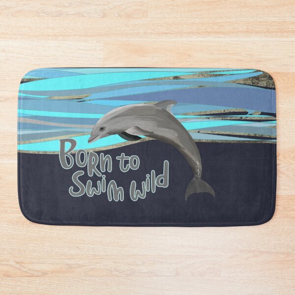 Item preview, Wild open water swimming dolphin for swimmer swim lovers. Caroline Laursen original designed and sold by Caroline Laursen.