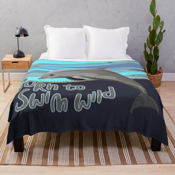 Item preview, Wild open water swimming dolphin for swimmer swim lovers. Caroline Laursen original designed and sold by Caroline Laursen.