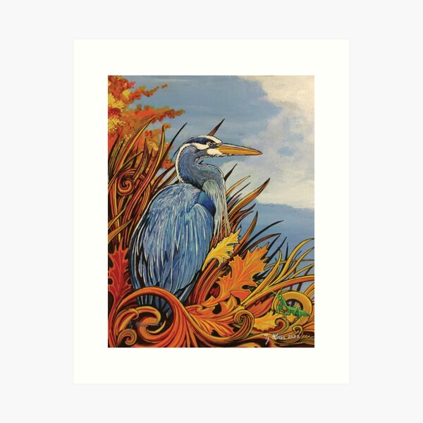 Item preview, Fall Colors Blue Heron designed and sold by Ty Meier.