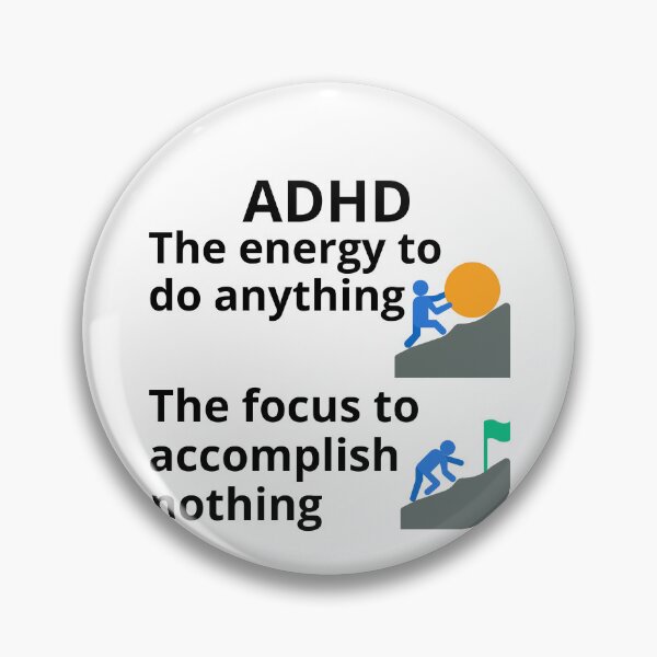 Item preview, ADHD Joke designed and sold by BuraxisQuotes.