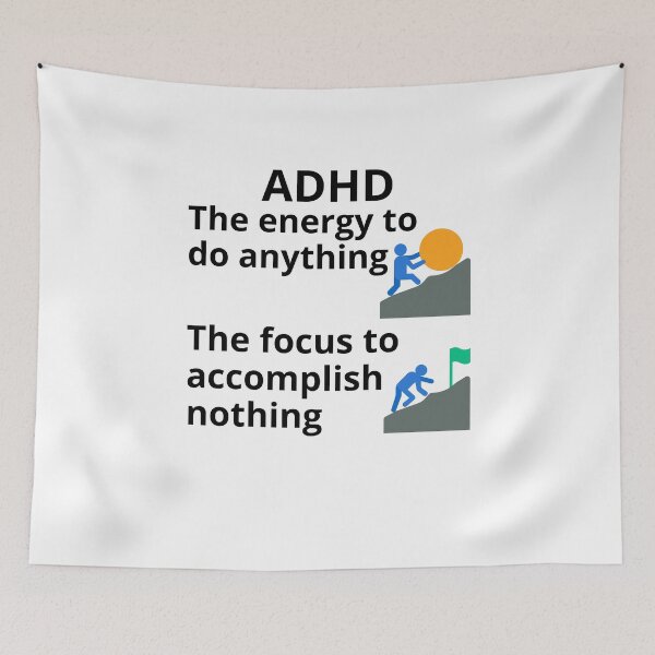 Item preview, ADHD Joke designed and sold by BuraxisQuotes.