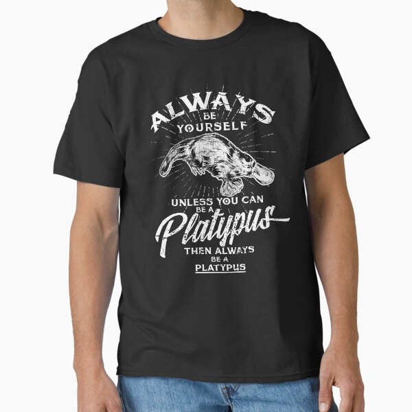 Vista previa del artículo con la obra «Sé siempre tú mismo Platypus, Love Australia», diseñado y vendido por roarr.
