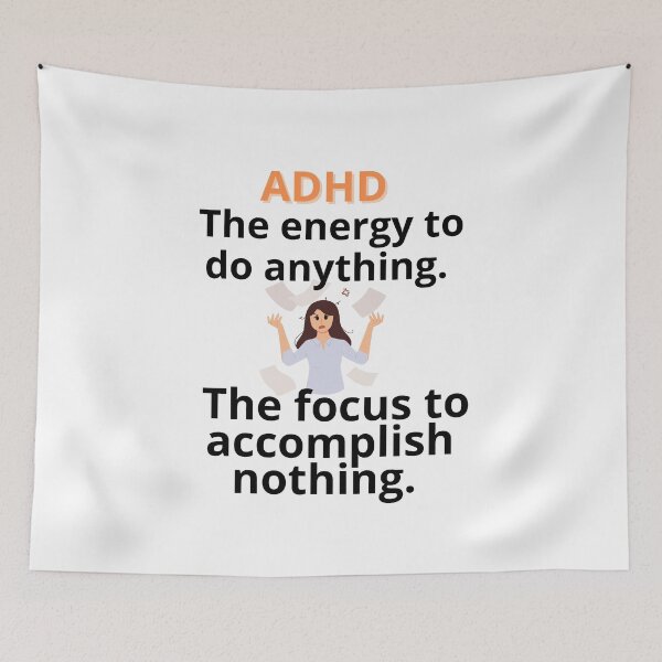 Item preview, ADHD Joke designed and sold by BuraxisQuotes.