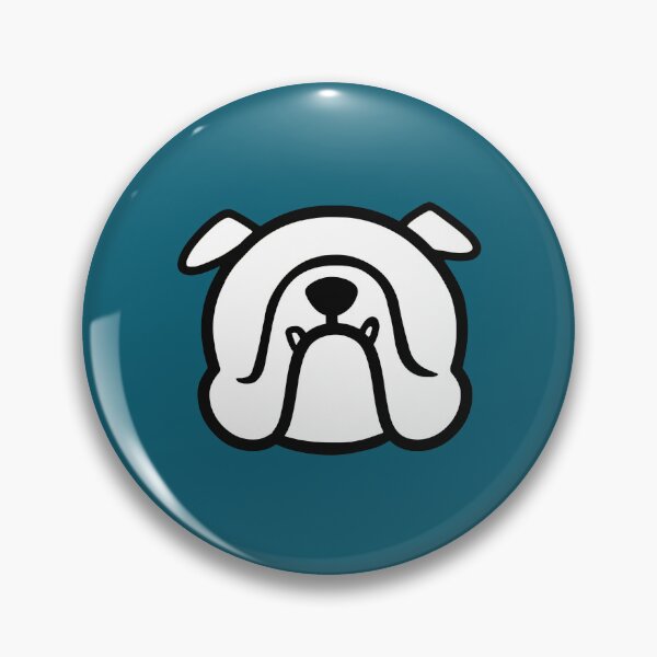 Item preview, English Bulldog shirt - Bulldog face silhouette - white Bully dog breed bias - white bulldog designed and sold by smooshfaceutd.