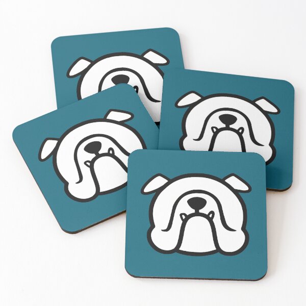 Item preview, English Bulldog shirt - Bulldog face silhouette - white Bully dog breed bias - white bulldog designed and sold by smooshfaceutd.