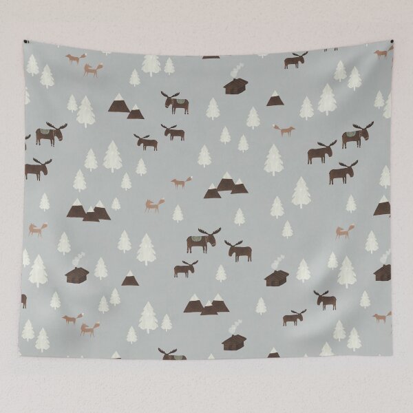 Item preview, Cozy Winter - Moose forest designed and sold by TheMirwoForest.