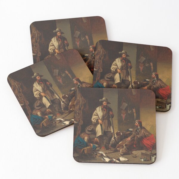 Item preview, The Trapper's Cabin | John Mix Stanley | 1858 Hunting Art designed and sold by CJET.