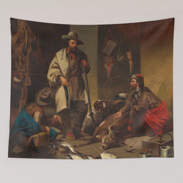Item preview, The Trapper's Cabin | John Mix Stanley | 1858 Hunting Art designed and sold by CJET.