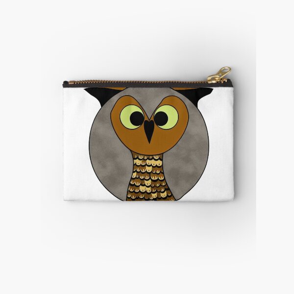 Item preview, A cartoonish round great horned owl VI designed and sold by BrachiaST.