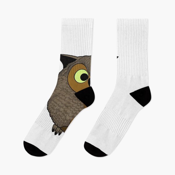Item preview, A cartoonish round great horned owl VII designed and sold by BrachiaST.