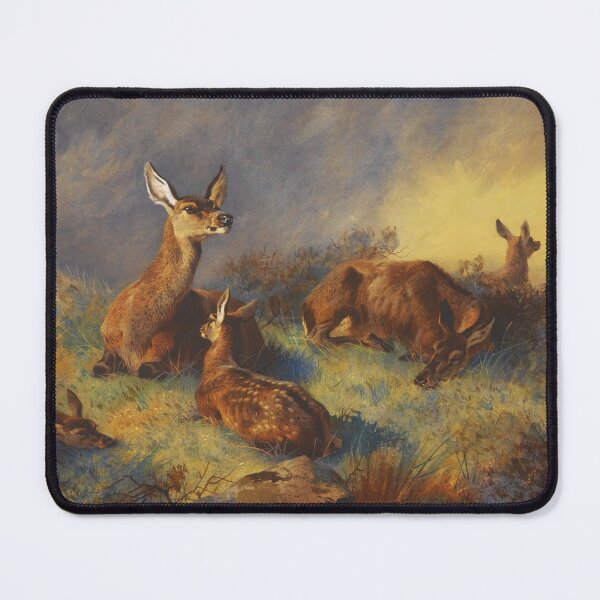 Item preview, The Watchful Hinds | Archibald Thorburn | 1895 Nature Art designed and sold by CJET.