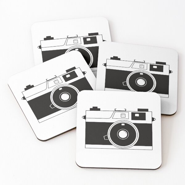 Item preview, Black and white vintage film camera  designed and sold by Malva-and-Co.