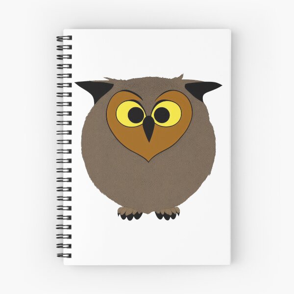 Item preview, A cartoonish round great horned owl baby II designed and sold by BrachiaST.