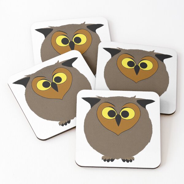 Item preview, A cartoonish round great horned owl baby II designed and sold by BrachiaST.