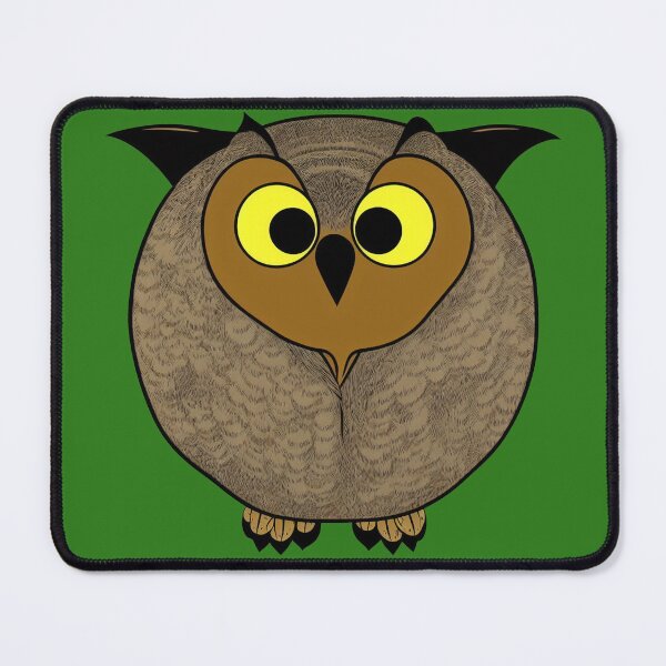 Item preview, A cartoonish round great horned owl baby III designed and sold by BrachiaST.