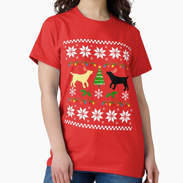 Artikel-Vorschau von Gelbes und schwarzes Labrador-hässliches Weihnachtsmuster, designt und verkauft von HappyLabradors.