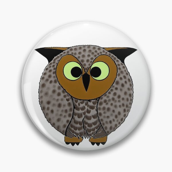 Item preview, A cartoonish round great horned owl baby IV designed and sold by BrachiaST.