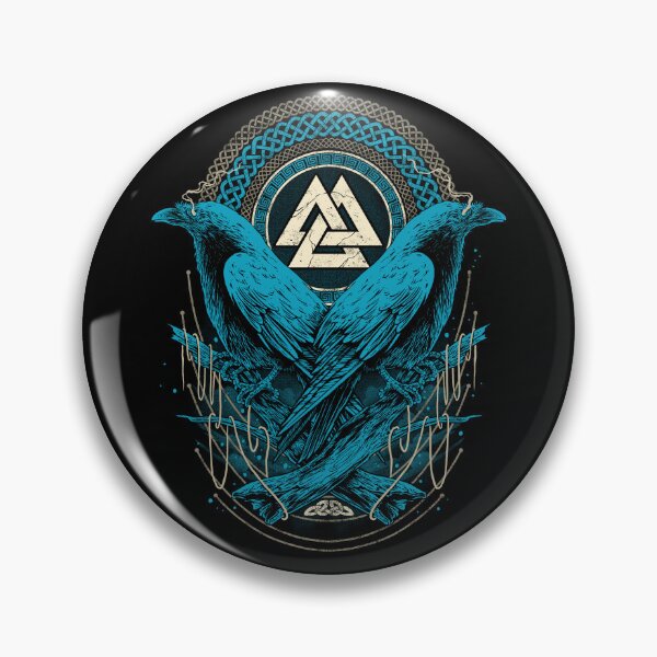 Item preview, Odin Viking Ravens Valknut Huginn Muninn Norse Mythology designed and sold by BluePagan.