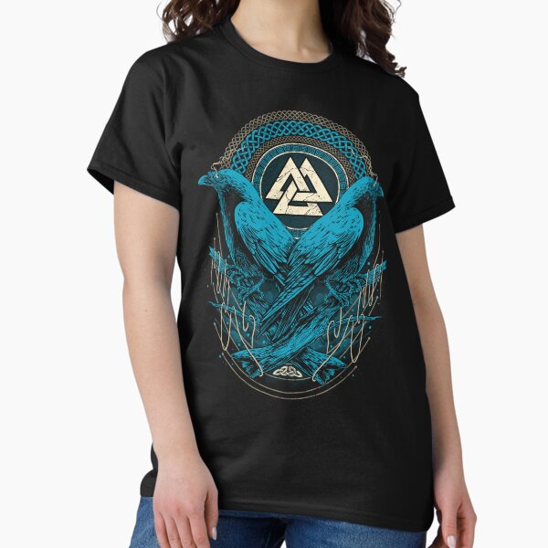 Item preview, Odin Viking Ravens Valknut Huginn Muninn Norse Mythology designed and sold by BluePagan.
