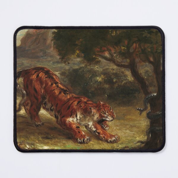 Item preview, Tiger and Snake | Eugène Delacroix | 1862 Nature Fight Art designed and sold by CJET.
