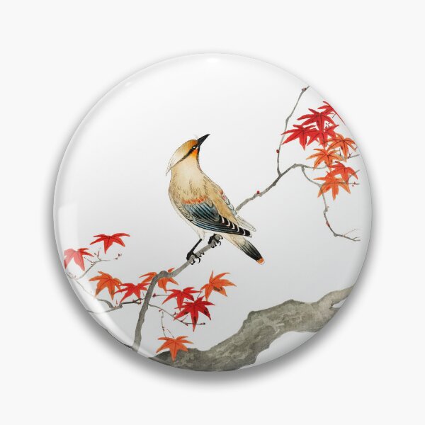 Item preview, Japanese plague bird on maple (1900 - 1936) by Ohara Koson designed and sold by JJAarts.