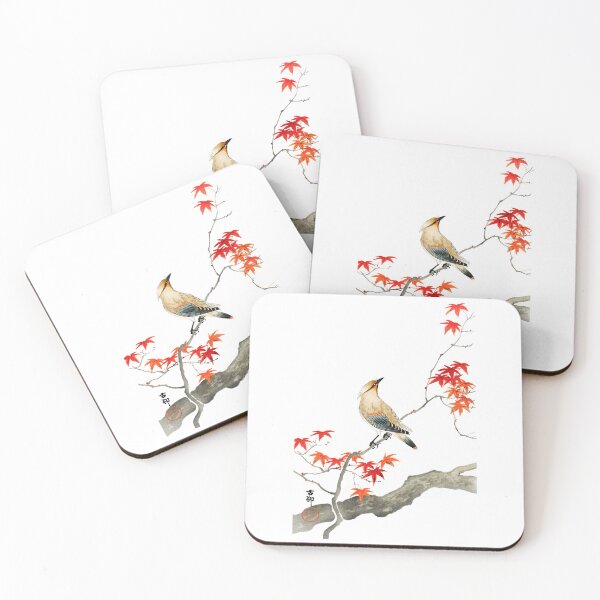 Item preview, Japanese plague bird on maple (1900 - 1936) by Ohara Koson designed and sold by JJAarts.