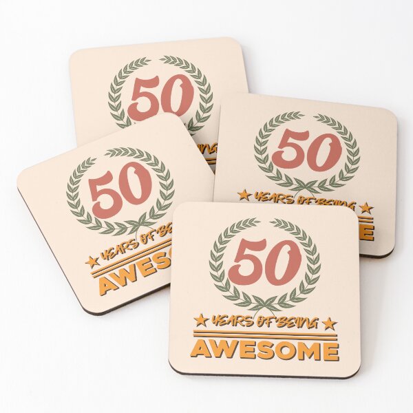 Item preview, 50 Years of Being Awesome 50Th Birthday Typography designed and sold by bolimj.