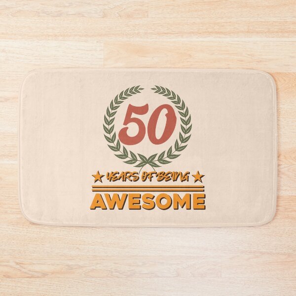 Item preview, 50 Years of Being Awesome 50Th Birthday Typography designed and sold by bolimj.