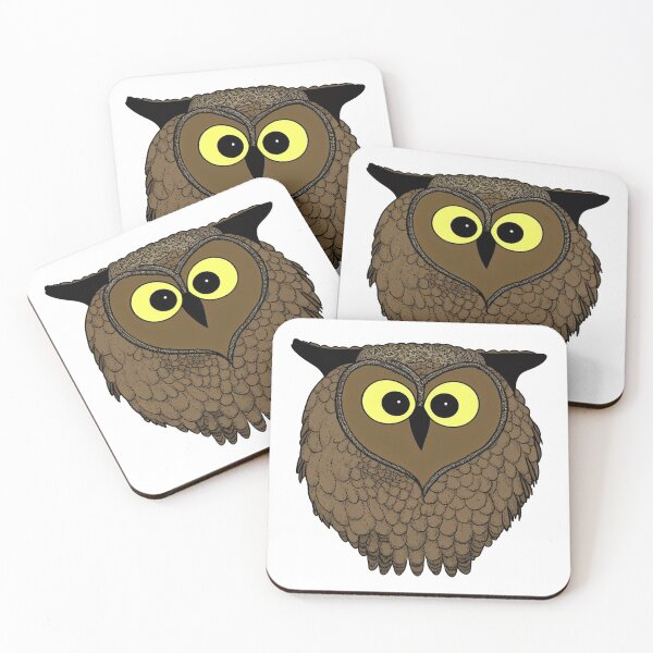 Item preview, A cartoonish round great horned owl crest I designed and sold by BrachiaST.