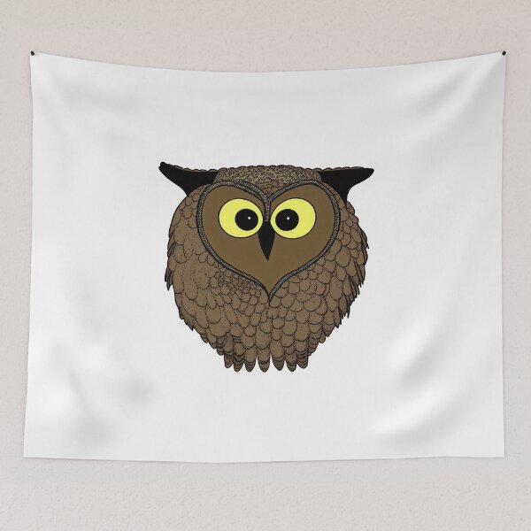Item preview, A cartoonish round great horned owl crest I designed and sold by BrachiaST.
