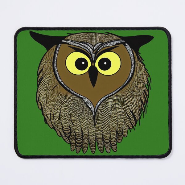 Item preview, A cartoonish round great horned owl crest II designed and sold by BrachiaST.