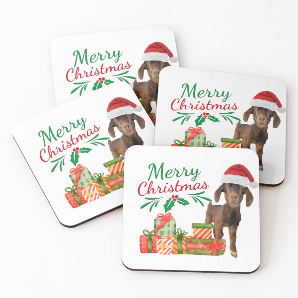 Item preview, Feliz Navidad | Cabras de vacaciones | Cabras de Navidad | cabras lindas designed and sold by PistolRidgeFarm.