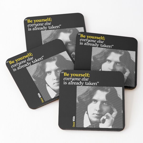 Item preview, Oscar Wilde's Portrait with a Creativity Quote (inverse) designed and sold by emotica.