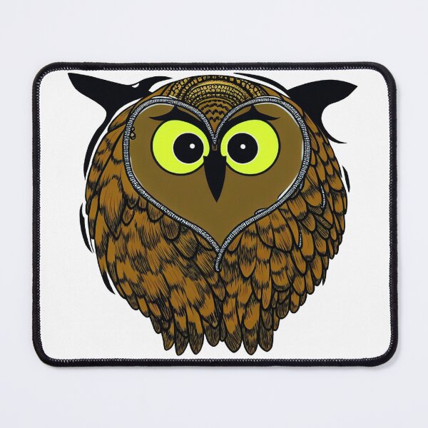 Item preview, A cartoonish round great horned owl crest III designed and sold by BrachiaST.