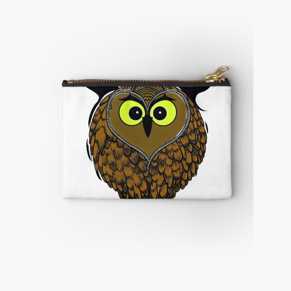 Item preview, A cartoonish round great horned owl crest III designed and sold by BrachiaST.