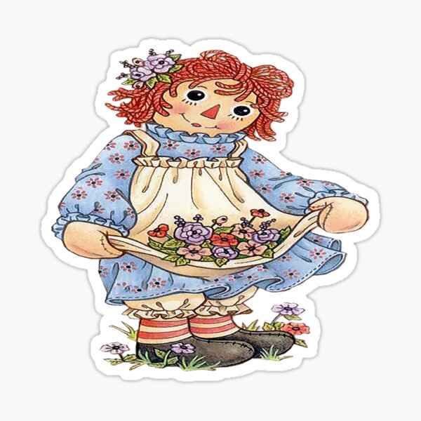 Ragamuffins / Raggedy Ann & Andy Letters Scrapbook Stickers