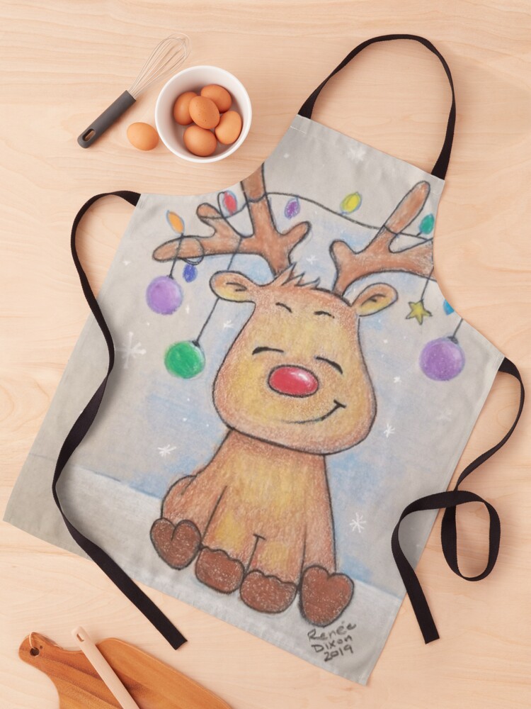 Little Worker Apron - Festive Reindeer Little Worker Apron - Festive Reindeer