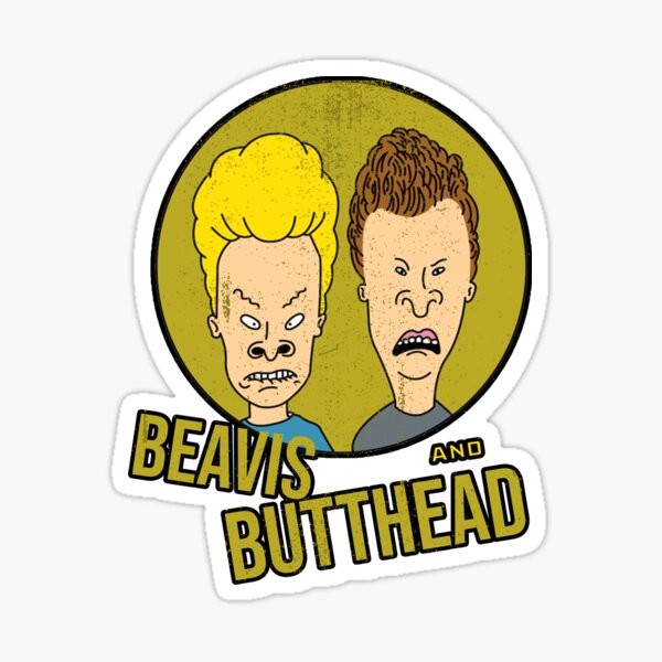 "beavis And Butthead Funny Face" Sticker For Sale By FakyStudio | Redbubble