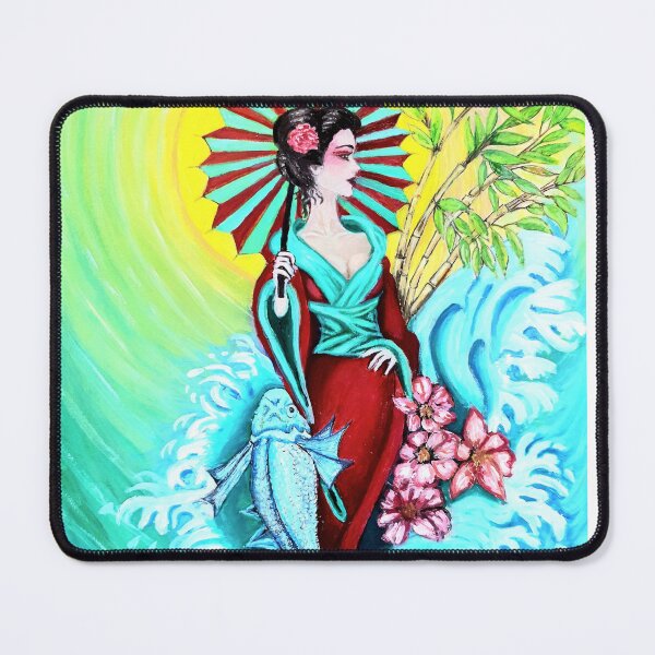 Item preview, The four elements Geisha, acryluc designed and sold by OilPaintsHatts.