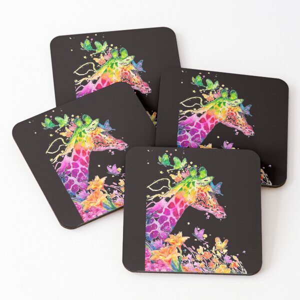 Item preview, Colorful giraffe and butterflies designed and sold by zeljana0504.