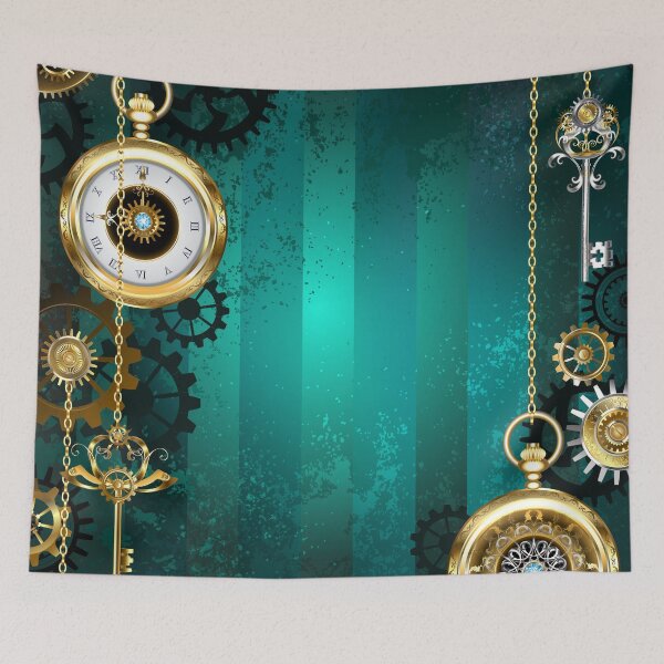Item preview, Jewelry Watch on a Green Background ( Steampunk ) designed and sold by Blackmoon9.