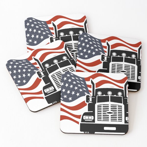 Artikelvorschau, Trucker US-Flagge entworfen und verkauft von GraceArt4You.