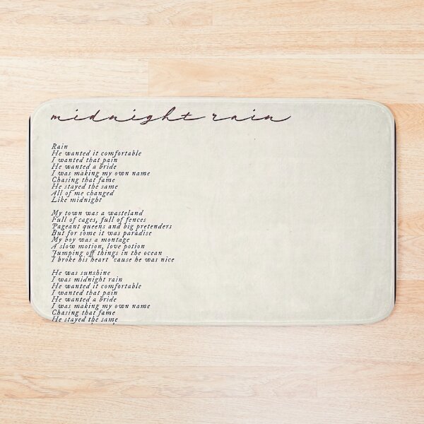 Item preview, Midnight rain lyric designed and sold by Alexandra-Ander.