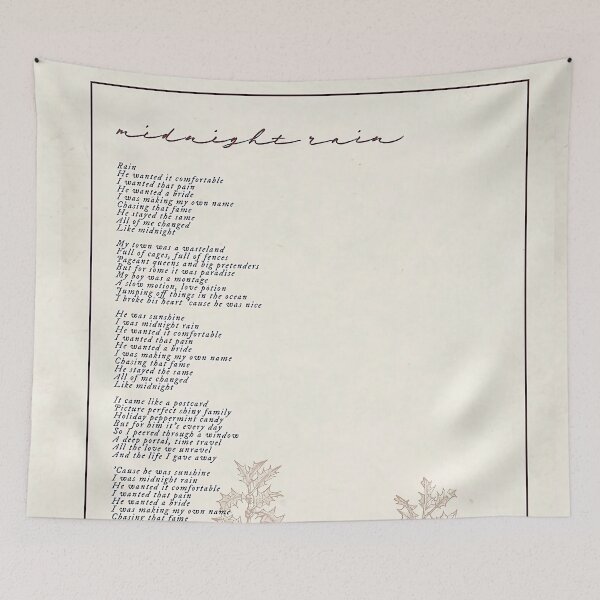 Item preview, Midnight rain lyric designed and sold by Alexandra-Ander.
