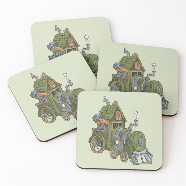 Item preview, Green Train and Bird Conductor designed and sold by Sarmo.