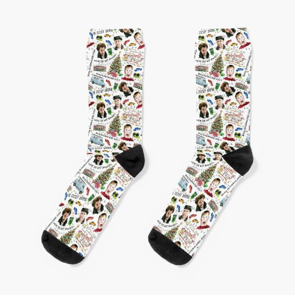 Home Alone Kevin McCallister Christmas Holiday Pattern Socks